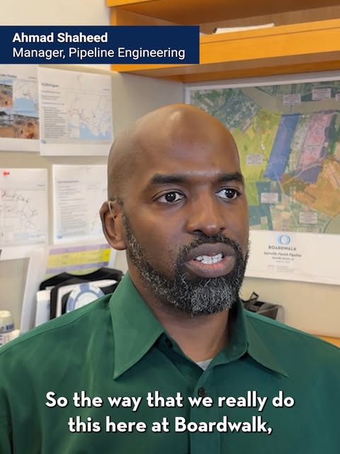 Ahmad Shaheed, Manager of Pipeline Engineering, speaking to camera